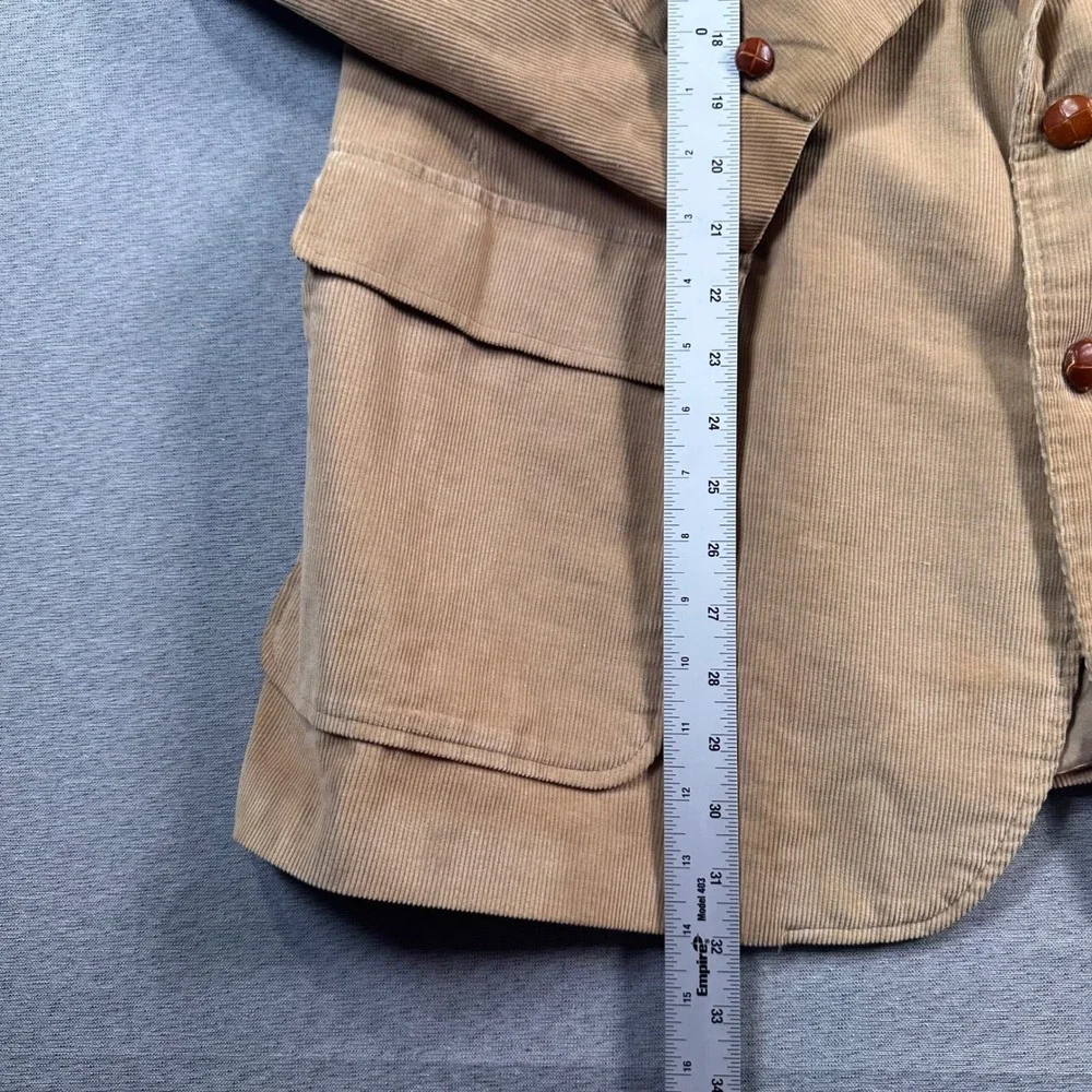 VTG Levis Menswear Corduroy Sport Coat Blazer 48R Brown‎ Suede Elbow Patches